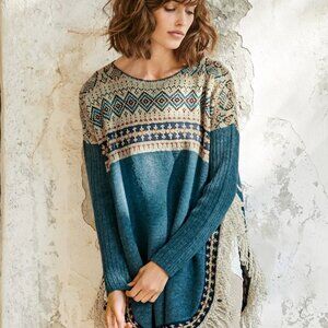 Peruvian Connection Afghan Pullover NWT